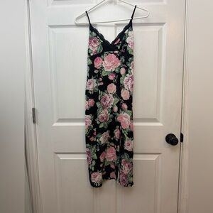 Stitch & Pine Floral Midi Dress with Lace Detail